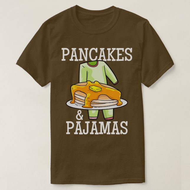 Pancakes Pyjamas Pajama Party T-Shirt (Design Front)