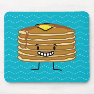 Pancakes stack butter syrup fluffy breakfast mouse pad
