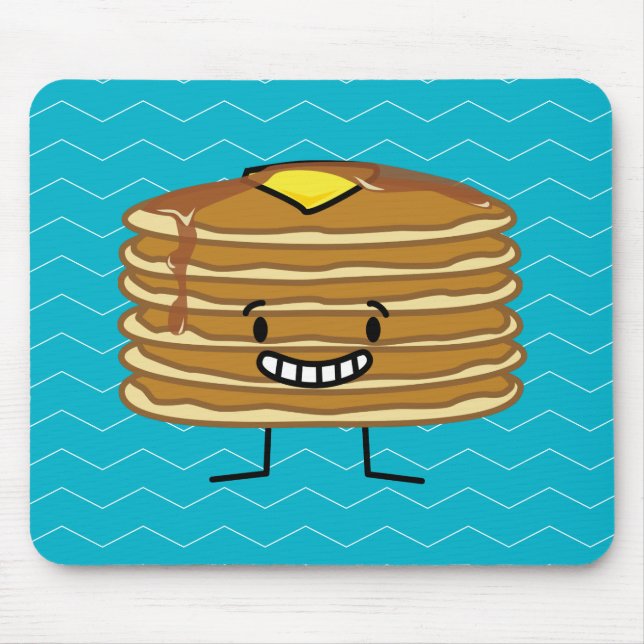 Pancakes stack butter syrup fluffy breakfast mouse pad (Front)