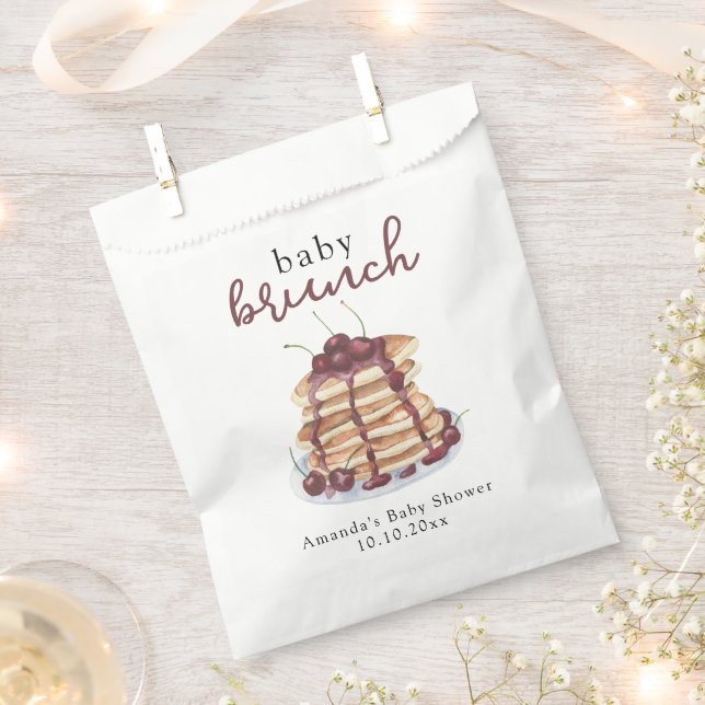 Pancakes Sweet Cherry Baby Shower Favour Bags (Clipped)