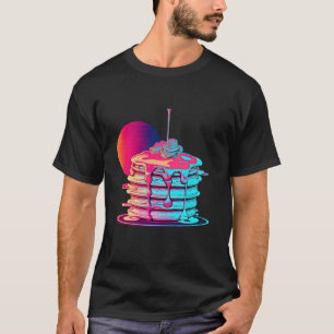 Pancakes Synthwave 80s Retrowave Aesthetic  1 T-Shirt