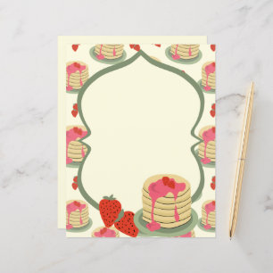 Pancakes unlined stationery paper