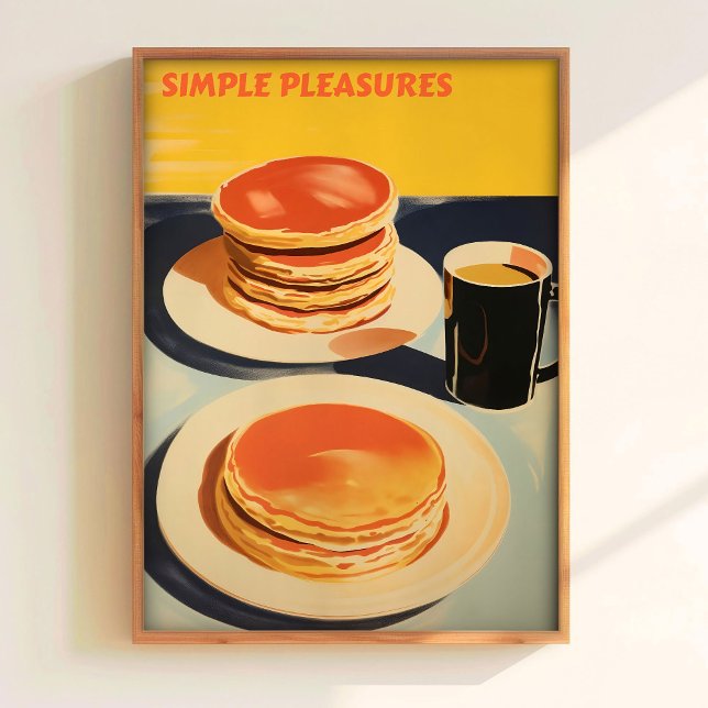 Pancakes Wall Art Breakfast Print Simple Pleasures (Creator Uploaded)