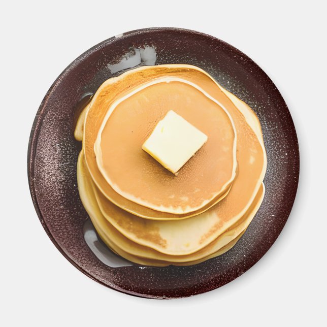 Pancakes with Butter Food Magnet (Front)