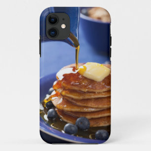 Pancakes with syrup and blueberry Case-Mate iPhone case