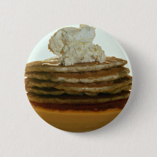 Pancakes with whipped butter 6 cm round badge
