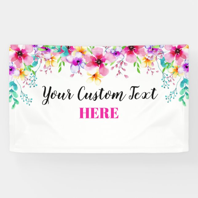 Pancarta Floral Banner (Horizontal)