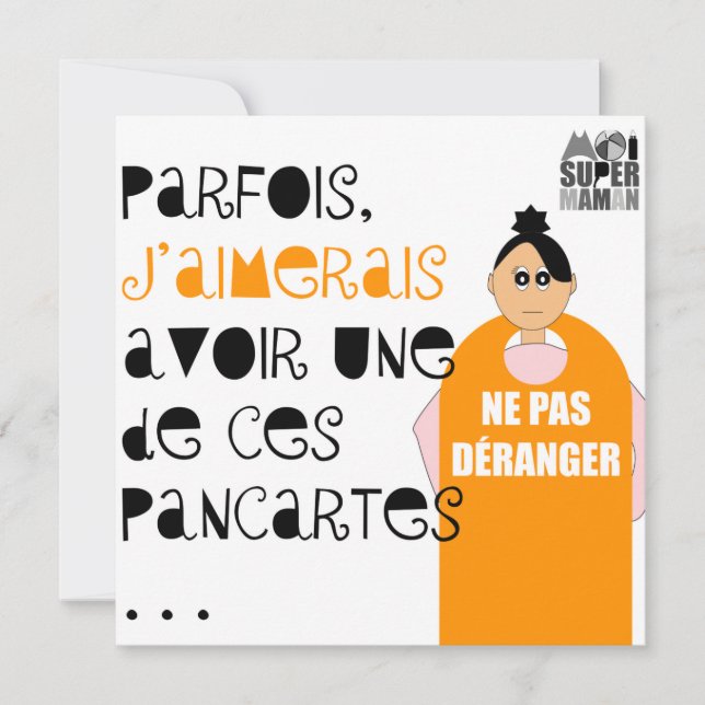 "Pancarter" Card - Me Super Mama (Front)