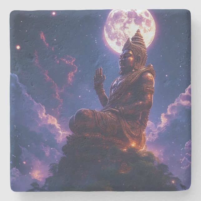 Pancer Jagat (Center of the Universe/World) Stone Coaster (Front)