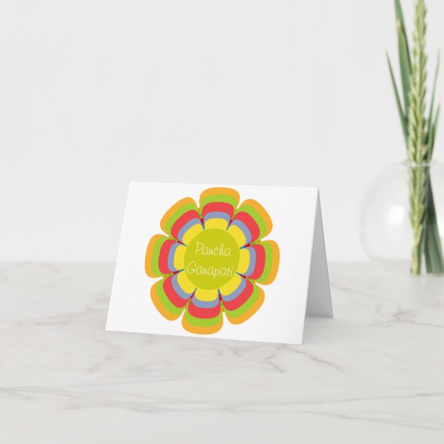 Pancha Ganapati Holiday Card (Front)