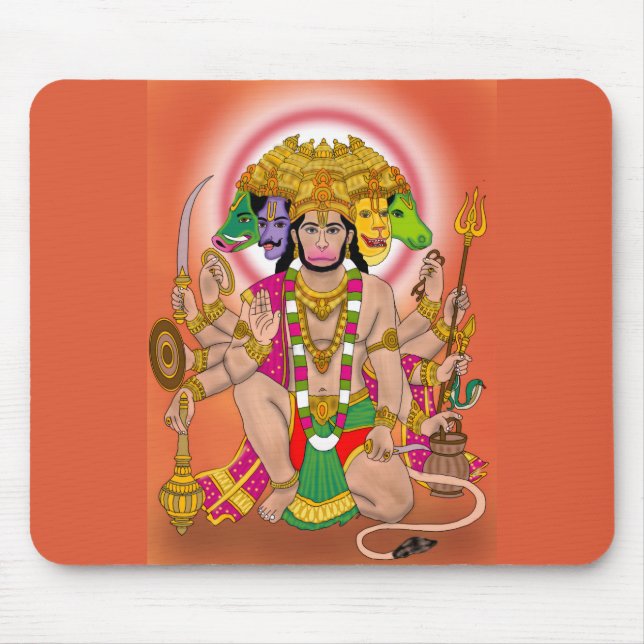 Panchmukhi Hanuman Mouse Pad (Front)