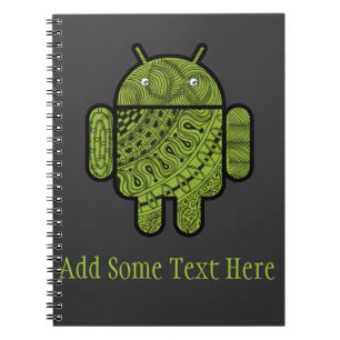 Pancho Doodle Character for Android™ robot Spiral Notebook