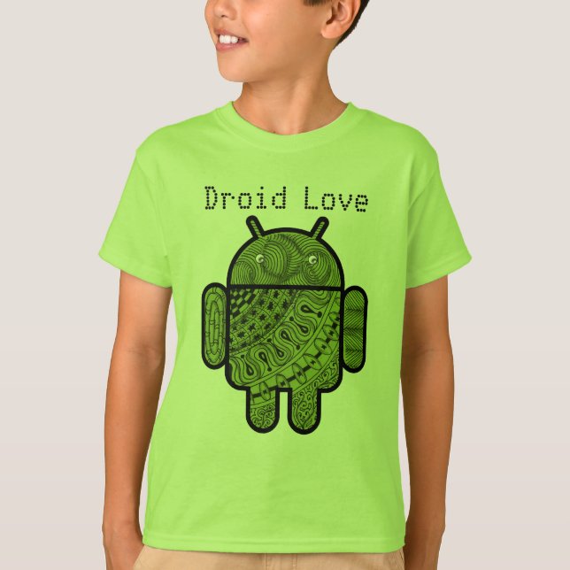 Pancho Doodle Character for Android™ robot T-Shirt (Front)
