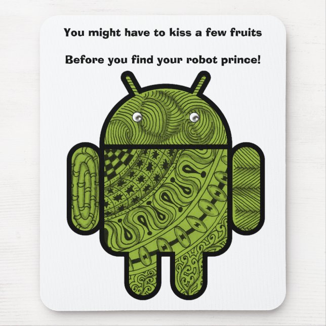 Pancho Doodle Character for the Android™ robot Mouse Pad (Front)
