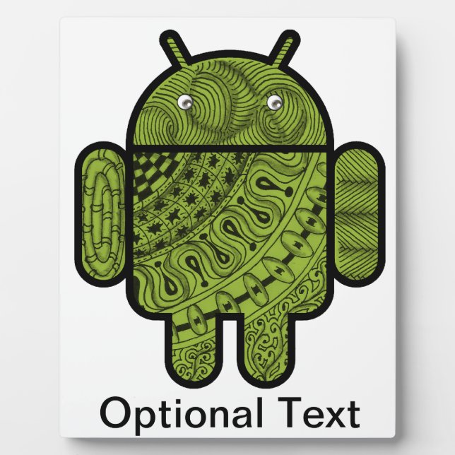 Pancho Doodle Character for the Android™ robot Plaque (Front)
