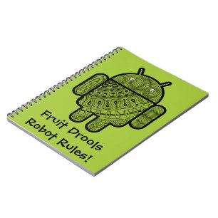Pancho Doodle Character for the Android™ robot Spiral Notebook