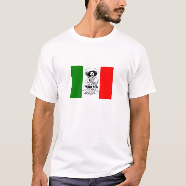 Pancho Villa Mexican Flag T-Shirt (Front)