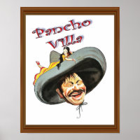 Pancho Villa Vintage Painted Retro Artwork