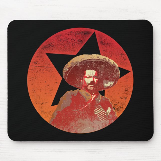 Pancho Villa Vintage Red Star Mouse Pad (Front)