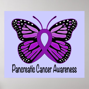 Pancreatic Awareness Butterfly of Hope Poster