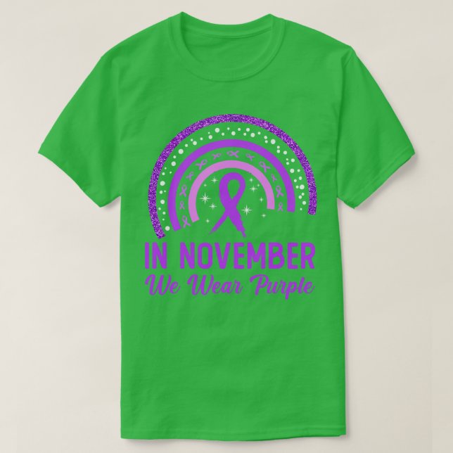 Pancreatic Awareness In November We Wear Purple Ra T-Shirt (Design Front)