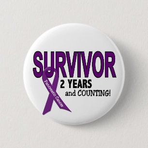 Pancreatic Cancer 2 YEAR SURVIVOR 6 Cm Round Badge
