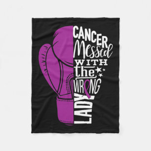 Pancreatic Cancer Awareness Boxing Glove Tee Fleece Blanket