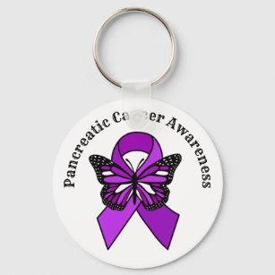 Pancreatic Cancer Awareness   Butterfly Key Ring