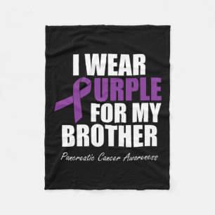 Pancreatic Cancer Awareness I Wear Purple For My B Fleece Blanket