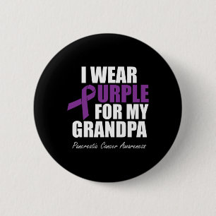 Pancreatic Cancer Awareness I Wear Purple For My G 6 Cm Round Badge