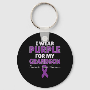 Pancreatic Cancer Awareness I Wear Purple For My G Key Ring
