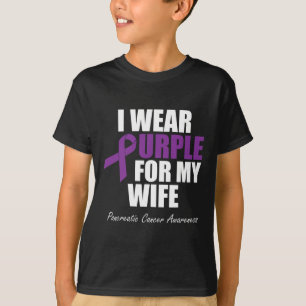Pancreatic Cancer Awareness I Wear Purple For My W T-Shirt
