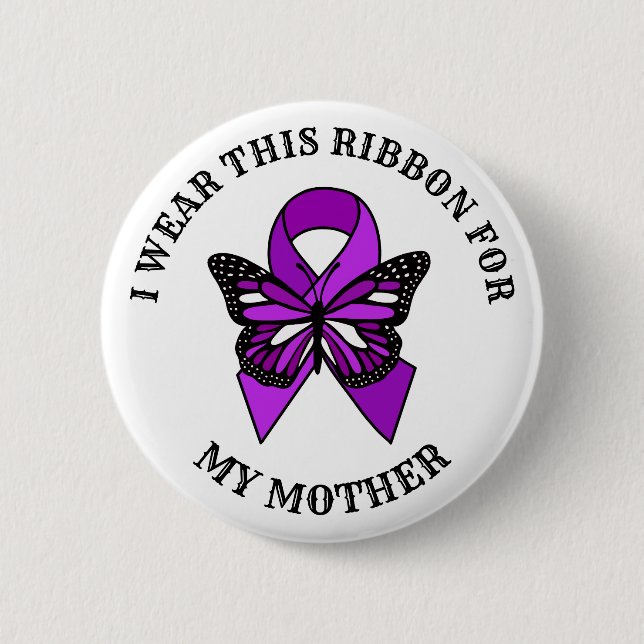 Pancreatic Cancer Awareness | I Wear This Ribbon 6 Cm Round Badge (Front)