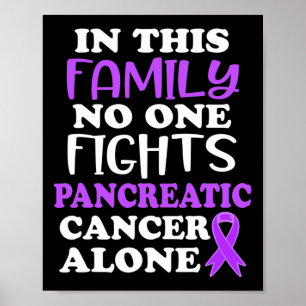 Pancreatic Cancer Awareness In This Family Purple  Poster
