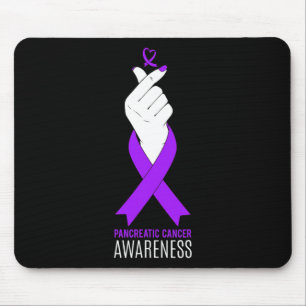 Pancreatic Cancer Awareness Kpop Finger Heart  Mouse Pad