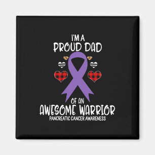 Pancreatic Cancer Awareness Month Purple Ribbon No Magnet