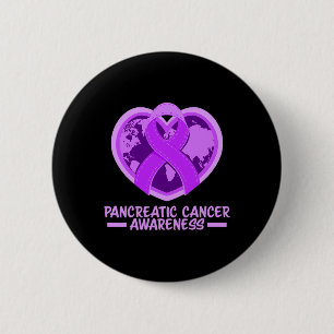 Pancreatic Cancer Awareness Month Purple Ribbon Wo 6 Cm Round Badge