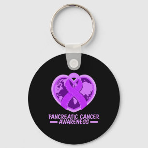 Pancreatic Cancer Awareness Month Purple Ribbon Wo Key Ring