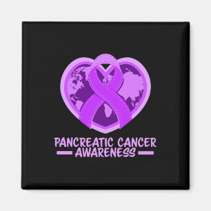 Pancreatic Cancer Awareness Month Purple Ribbon Wo Magnet