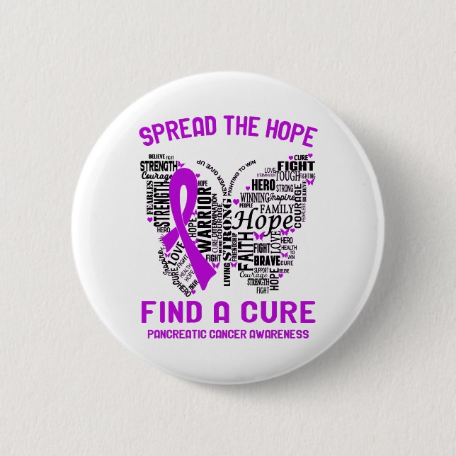 Pancreatic Cancer Awareness Month Ribbon Gifts 6 Cm Round Badge (Front)