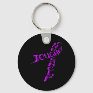 Pancreatic Cancer Awareness Month Ribbon Purple Ar Key Ring