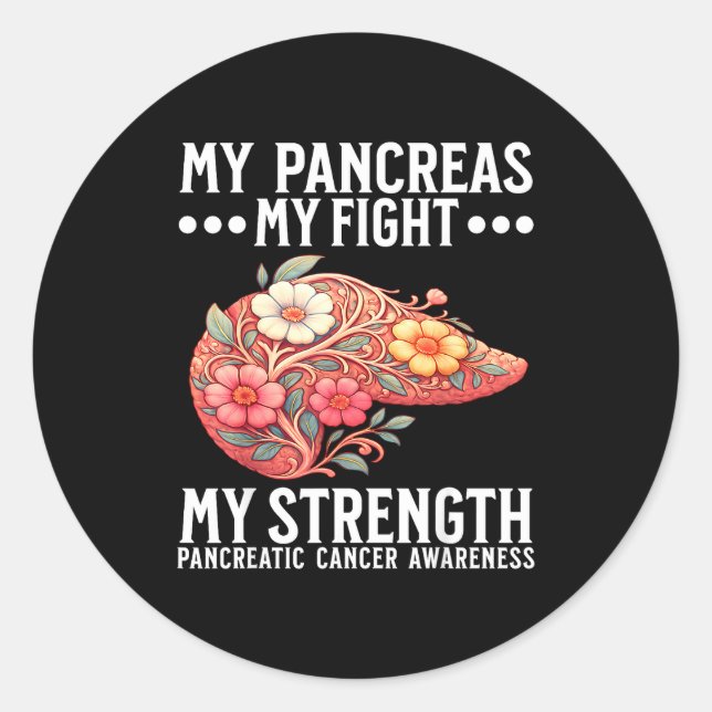 Pancreatic Cancer Awareness Pancreatic Cancer  Classic Round Sticker (Front)