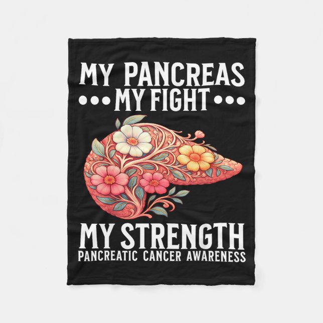 Pancreatic Cancer Awareness Pancreatic Cancer  Fleece Blanket (Front)