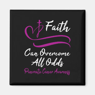 Pancreatic Cancer Awareness Purple Ribbon Christia Magnet