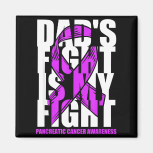 Pancreatic Cancer Awareness Purple Ribbon Dads Magnet