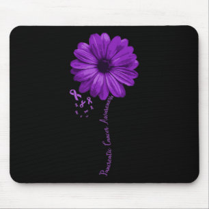 Pancreatic Cancer Awareness Purple Ribbon Floral G Mouse Pad