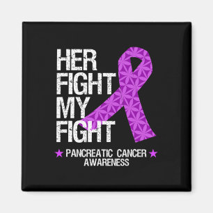 Pancreatic Cancer Awareness Purple Ribbon Her Figh Magnet
