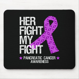 Pancreatic Cancer Awareness Purple Ribbon Her Figh Mouse Pad