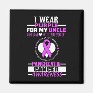 Pancreatic Cancer Awareness Purple Uncle Support Magnet