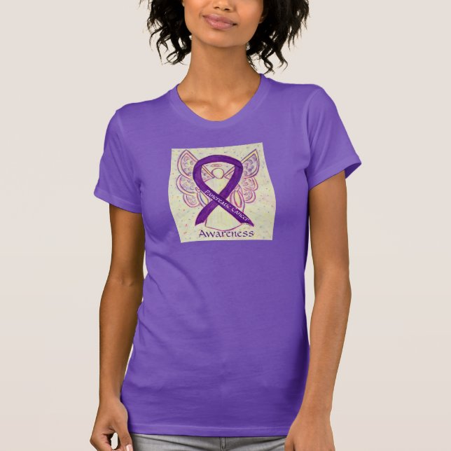 Pancreatic Cancer Awareness Ribbon Angel Shirt (Front)
